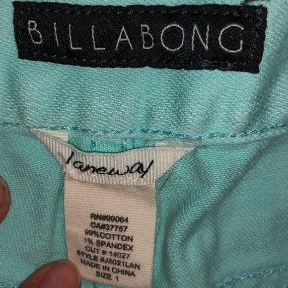 Billabong Laneway Mint Cutoff Shorts - Picture 6 of 7